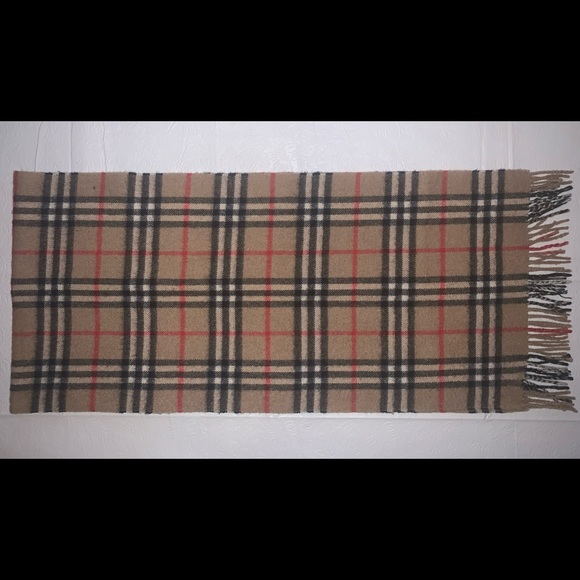 Burberrys 100% Cashmere Vintage Nova Check Scarf - Picture 8 of 10